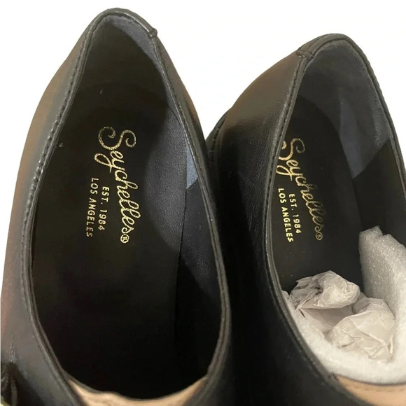 🖤 Seychelles “Catch Me” Buckle Lug Sole Loafers Black Women’s Size 7 🖤 - Picture 5 of 6